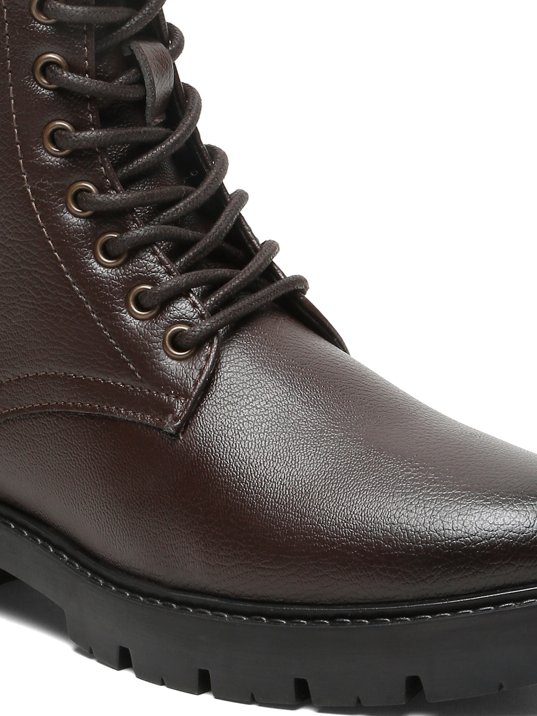 Kosher Elegant Ladies Brown Colour Lace-Up Boots - Stylish & Comfortable