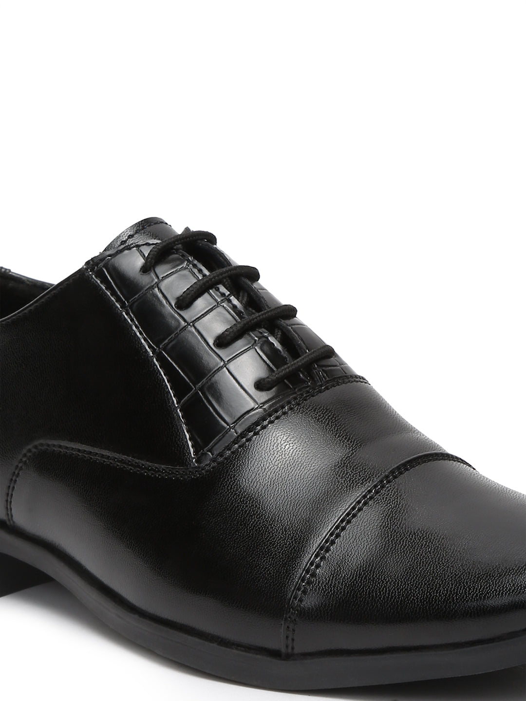 Kosher Black Color Lace-up Formal Shoes