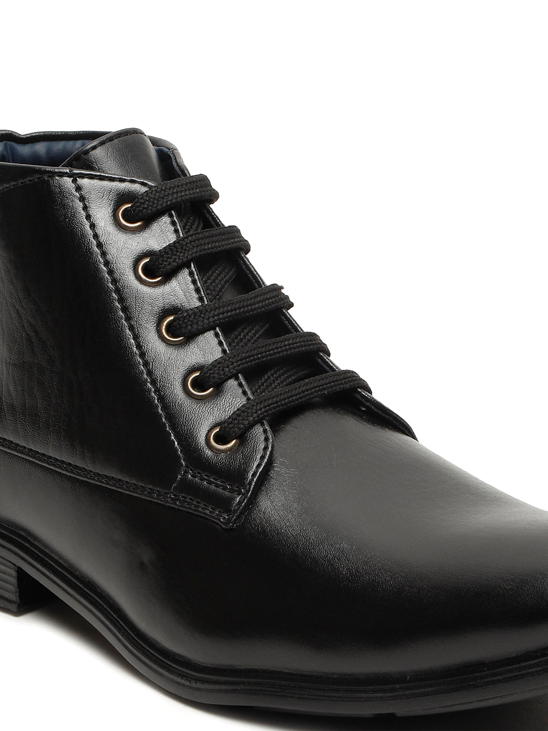 Kosher Black color Lace-up Boot Shoes For Men
