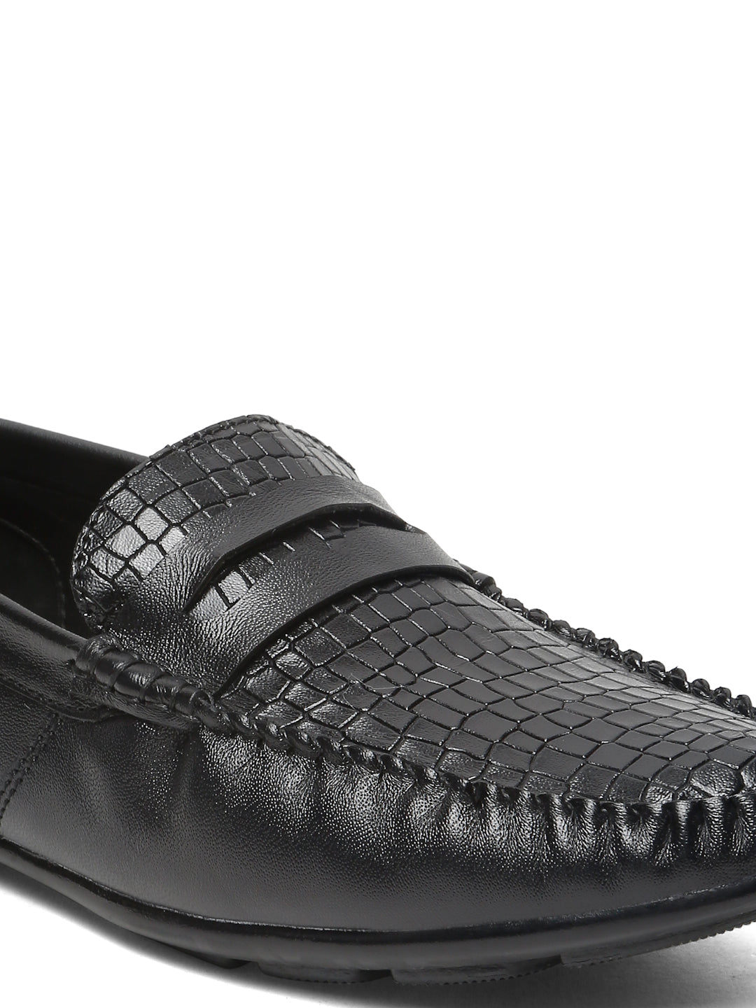 Kosher Black Color Slip-on Men's Casual Loafers