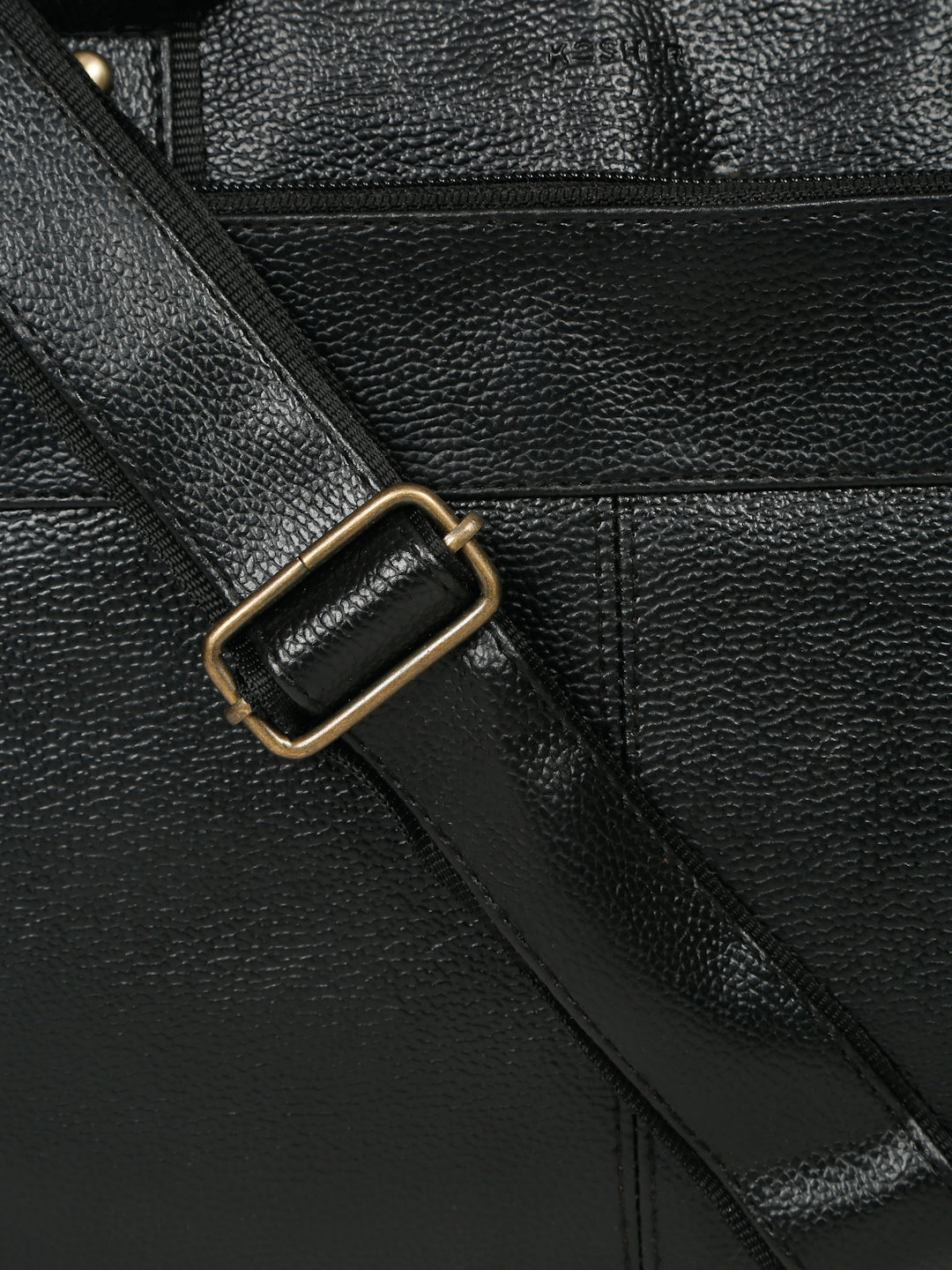 KOSHER Professional Black Faux Leather Laptop Messenger Bag for Men / Women
