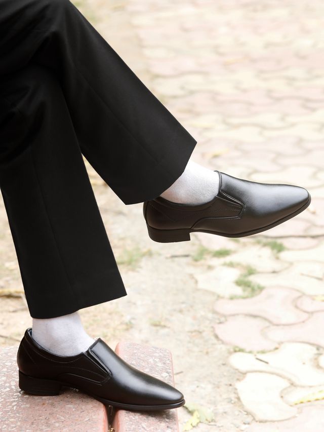 Kosher Black Color Slip-on Men's Formal Shoes