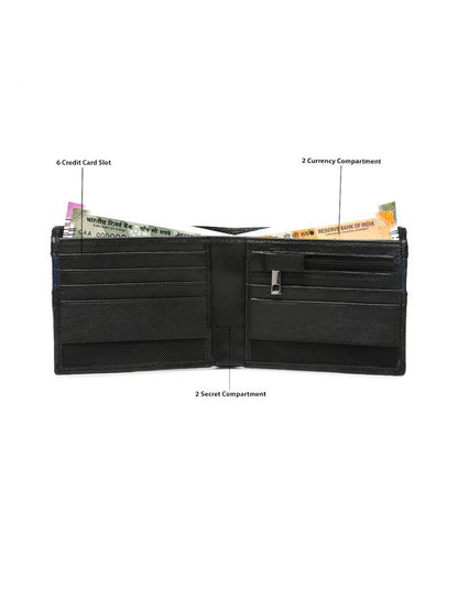 KOSHER Black Color Premium Soft Leather With Zipp Coin Pocket Wallet for Men's
