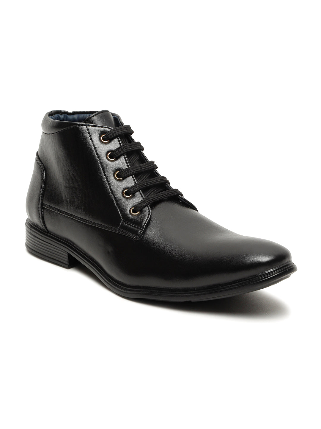 Kosher Black color Lace-up Boot Shoes For Men