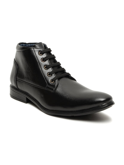 Kosher Black color Lace-up Boot Shoes For Men