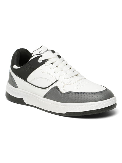 Kosher White & Grey Sneakers For Men
