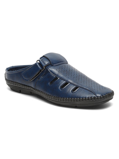 Kosher Navy Bantu Roman Faux Leather Men's Casual Sandal
