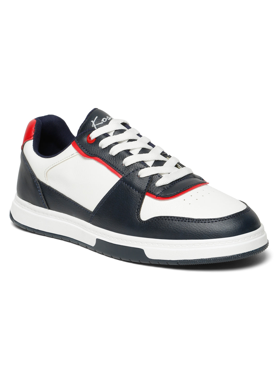 Kosher Men’s Retro Court Sneakers – Navy, White & Red