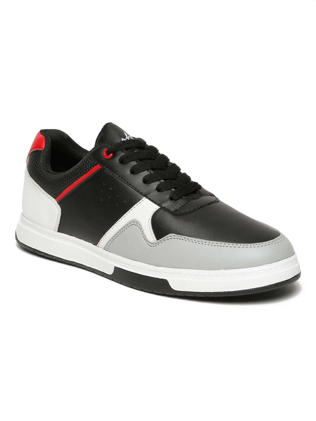 Kosher Men's Casual Sneakers - Black & Red Sneakers with White Accents
