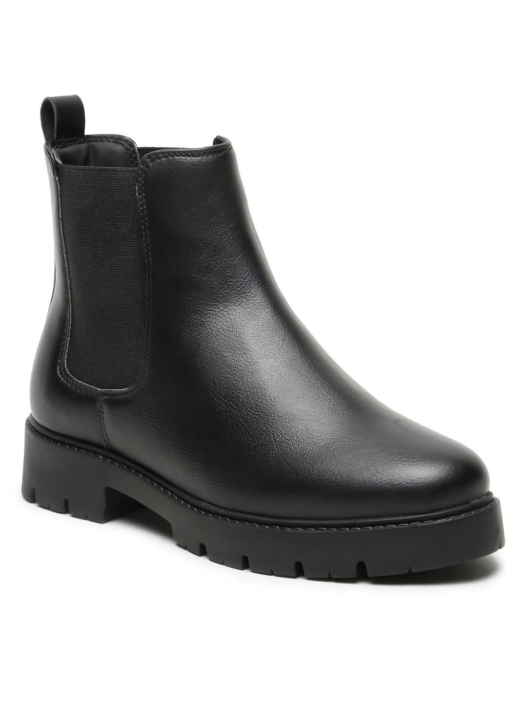Kosher Women's Classic Black Chelsea Boots