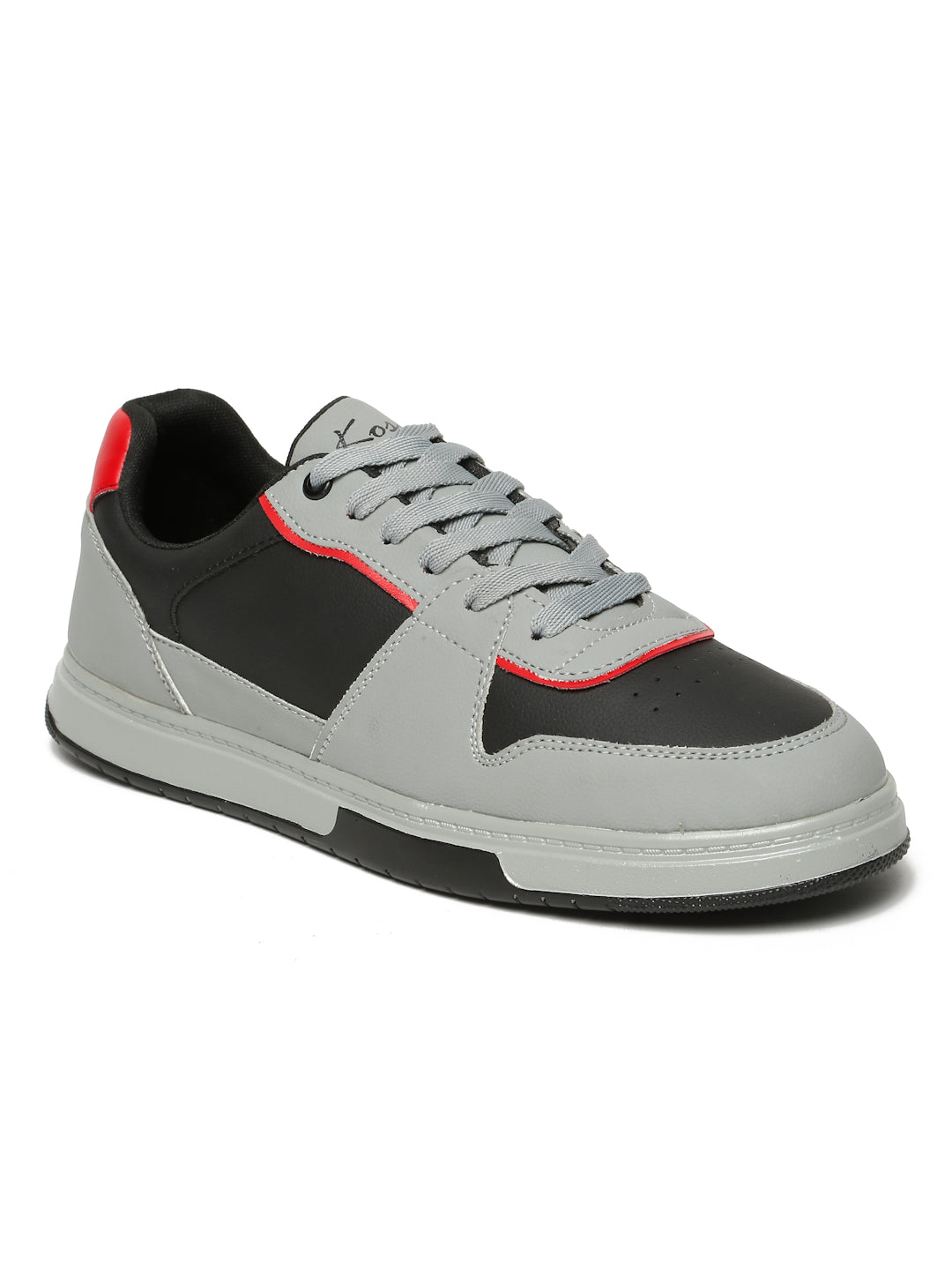 Kosher Men's Grey & Black Casual Sneakers – Stylish Everyday Footwear