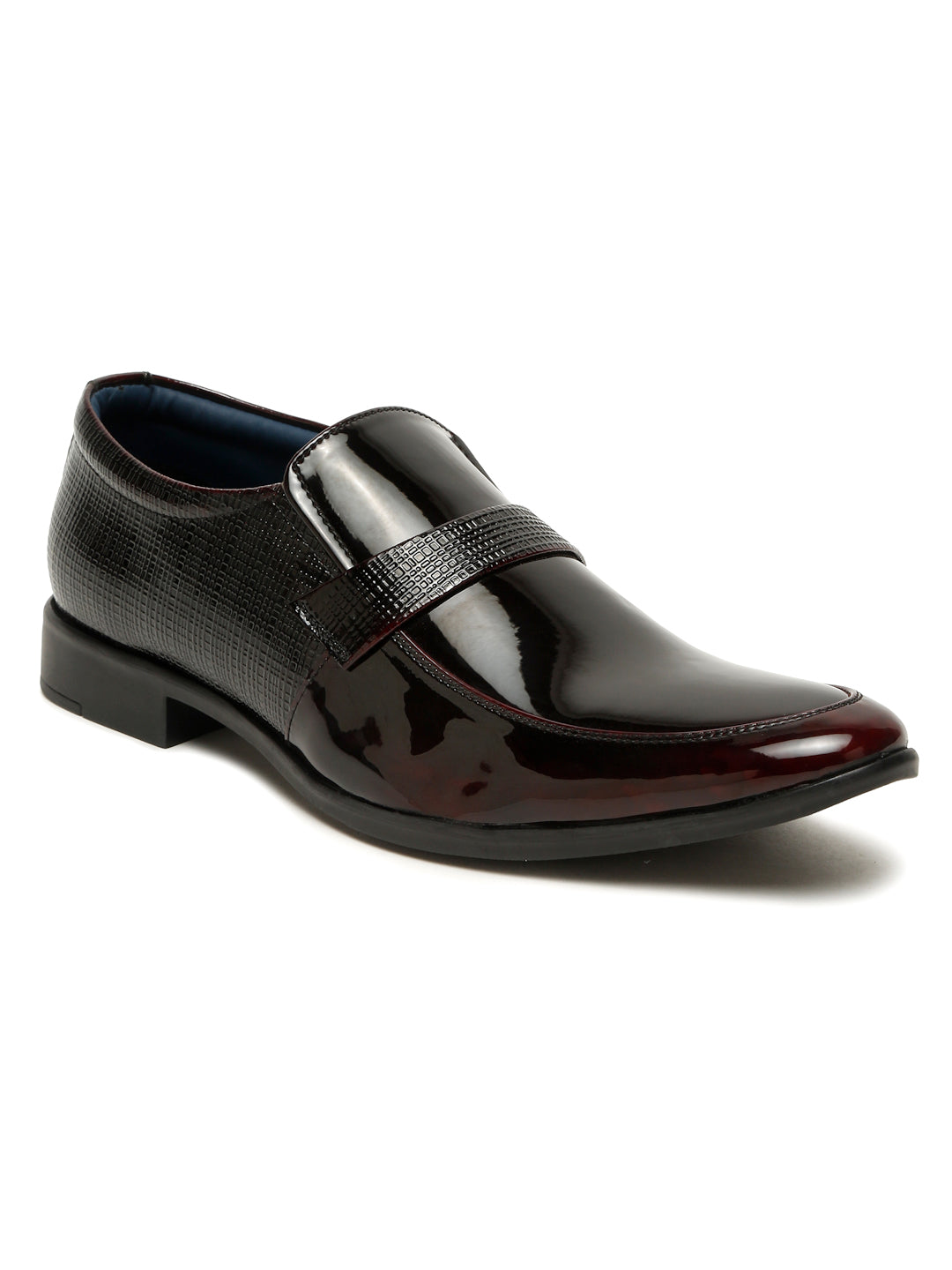 Kosher Wine Color Men's Slip-on Formal Shoes