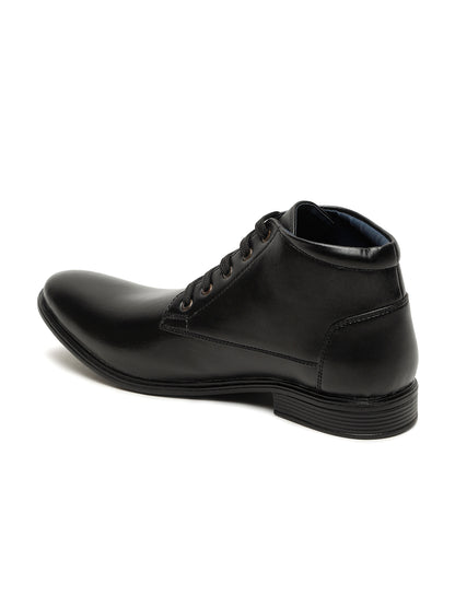 Kosher Black color Lace-up Boot Shoes For Men