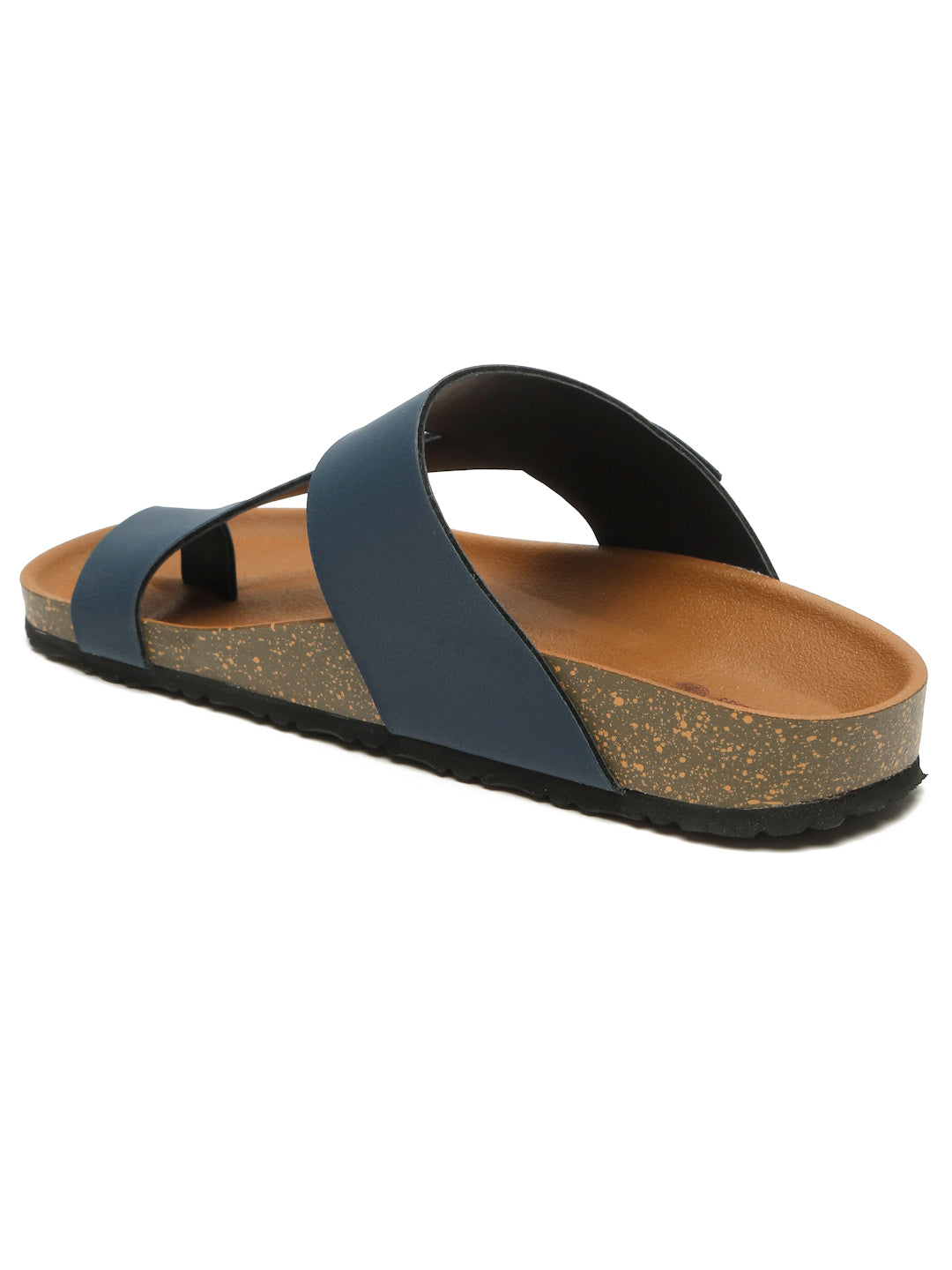 Kosher Navy Color Casual Men's Sandal, Slipper