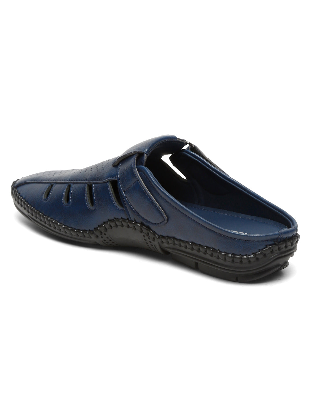Kosher Navy Bantu Roman Faux Leather Men's Casual Sandal