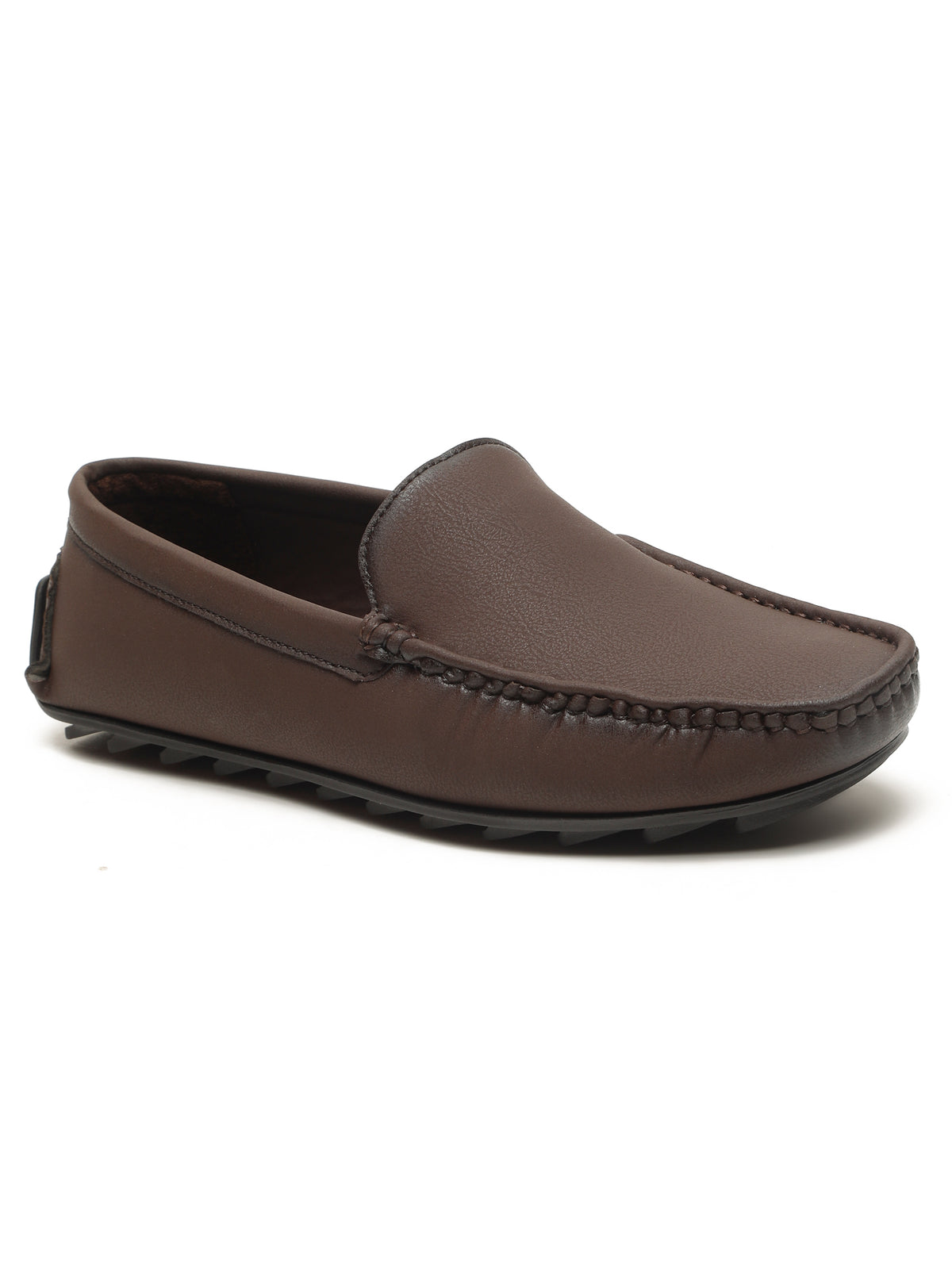 KOSHER Men's Brown Synthetic Leather Premium Driving Loafers & Casual Slip-On
