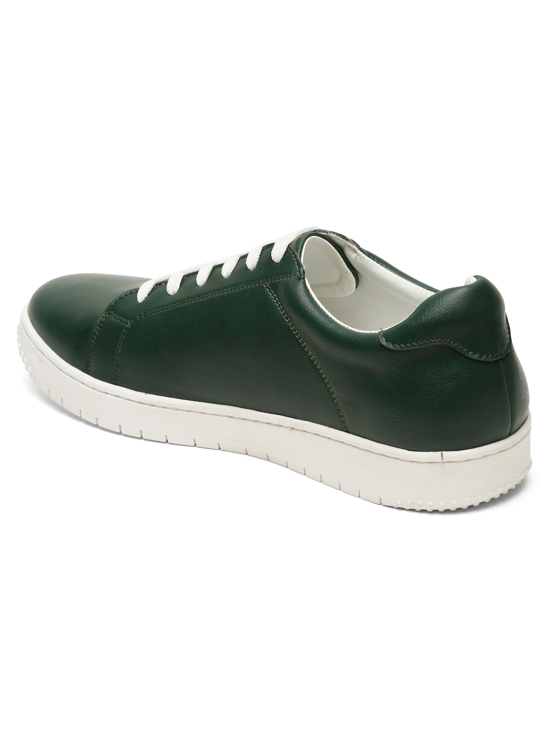 Kosher Green Color Lace-up Men's Casual Sneaker Shoes