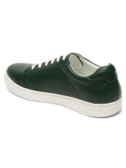 Kosher Green Color Lace-up Men's Casual Sneaker Shoes