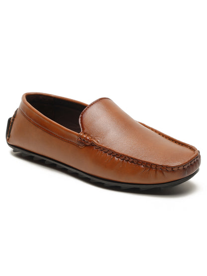 KOSHER Premium Tan Synthetic Leather Driving Loafers for Men – Lightweight, Comfortable Slip-On