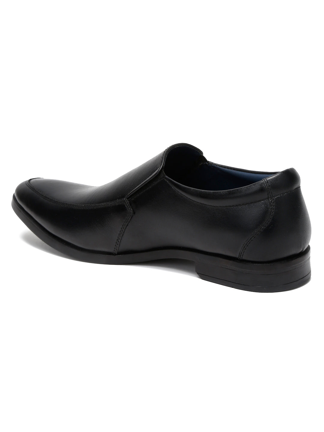 Kosher Black Genuine Leather Slip-on Formal Shoes