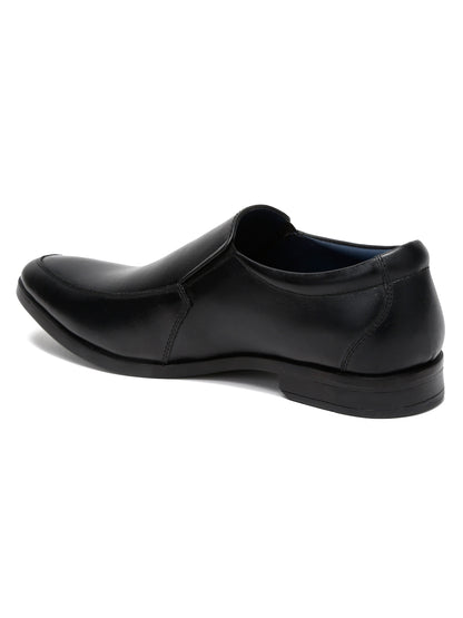 Kosher Black Genuine Leather Slip-on Formal Shoes
