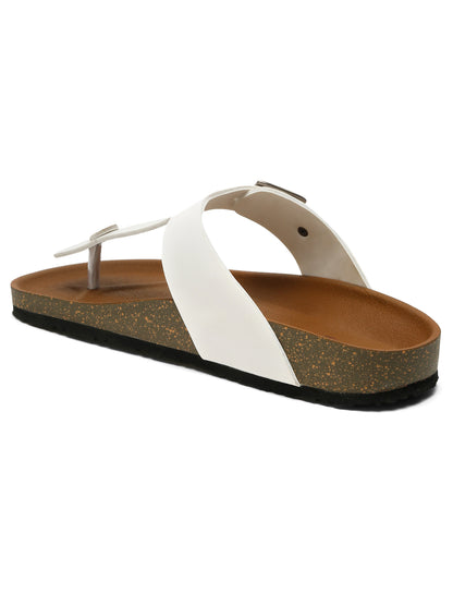 Kosher White Color Men's Casual Sandal, Slipper
