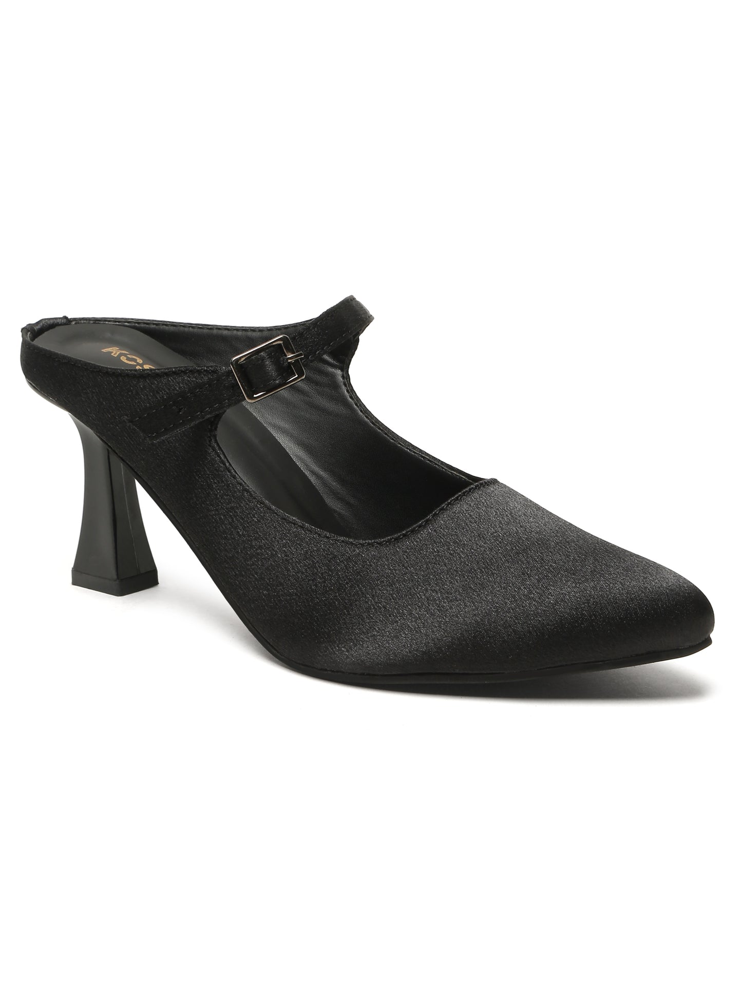 Kosher Women's Green Mules Heels – Elegant Pointed Toe Slip-On Pumps