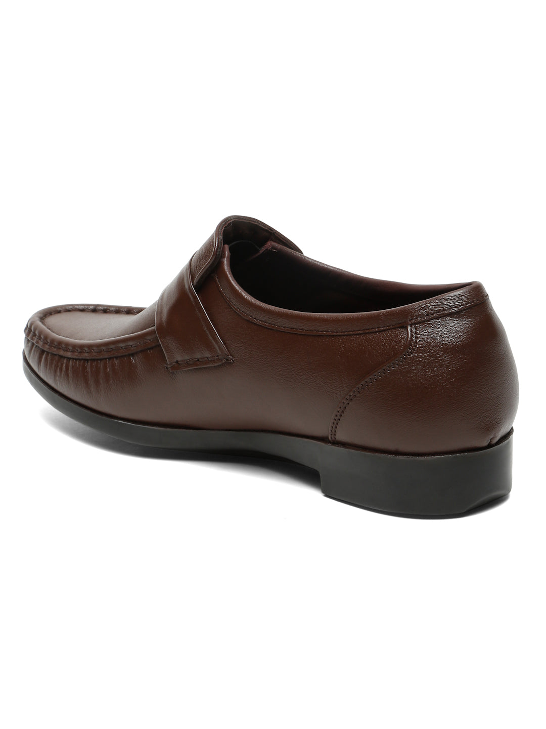 Kosher Brown Color Genuine Leather Slip-On Comfort Shoes for Men