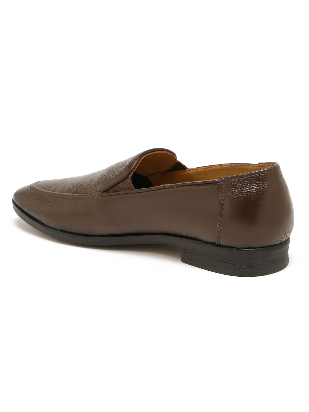 Kosher Men's Brown Textured Slip-On Formal & Casual Style