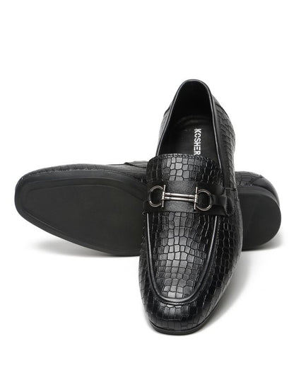 Kosher Black Color Slip-on Men's Formal Shoes
