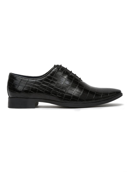 Kosher Black Color Lace-up Formal Shoes