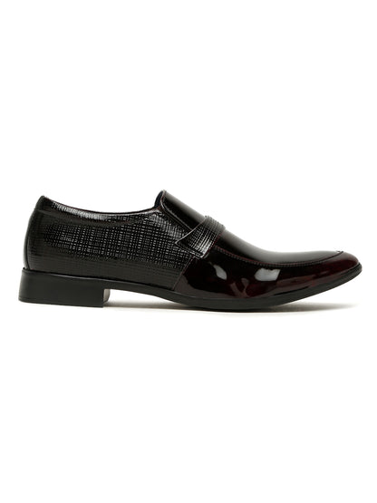 Kosher Wine Color Men's Slip-on Formal Shoes