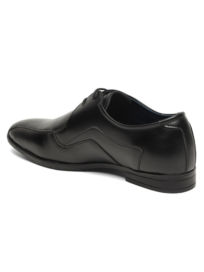 KOSHER Men Solid Black Lace-Up Formal Derby Shoes