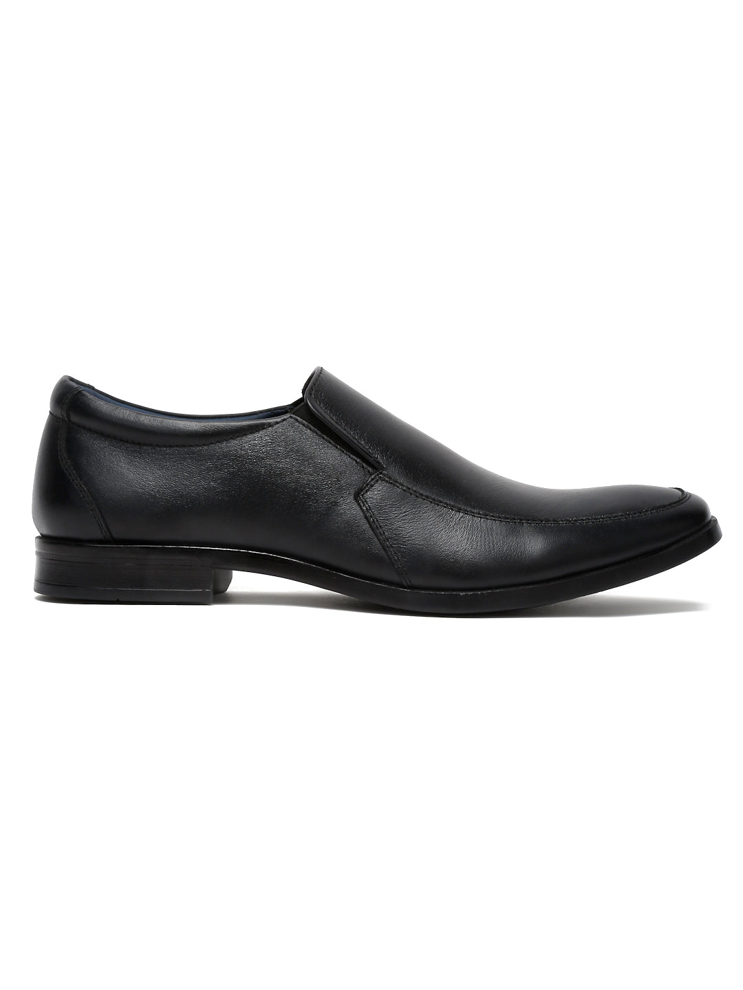 Kosher Black Genuine Leather Slip-on Formal Shoes