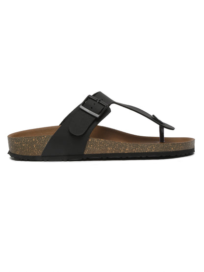 Kosher Black Color Men's Casual Sandal, Slipper