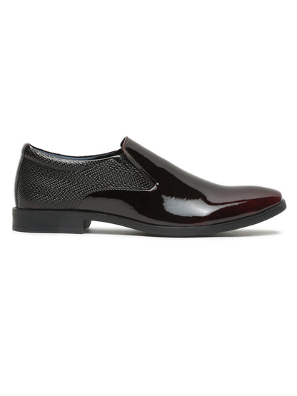 Kosher Wine Color Slip-on Formal Shoes