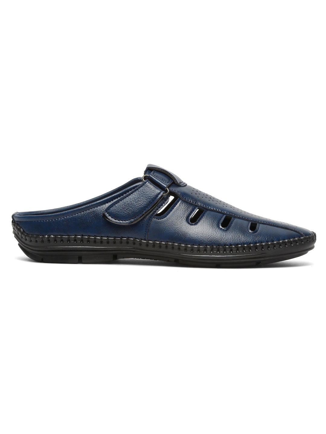 Kosher Navy Bantu Roman Faux Leather Men's Casual Sandal