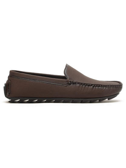KOSHER Men's Brown Synthetic Leather Premium Driving Loafers & Casual Slip-On