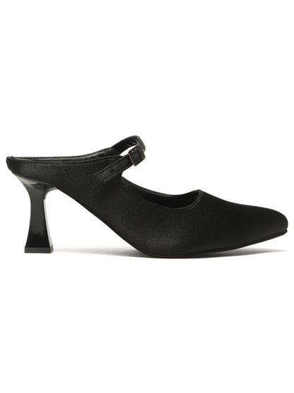 Kosher Women's Green Mules Heels – Elegant Pointed Toe Slip-On Pumps