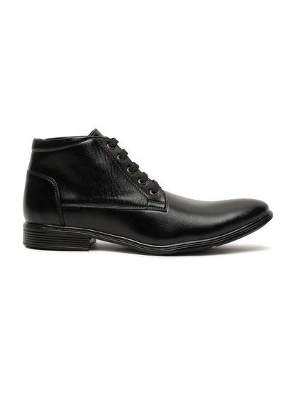 Kosher Black color Lace-up Boot Shoes For Men
