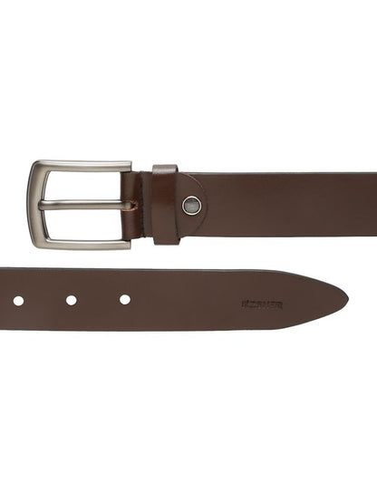 KOSHER Brown Color Men's Classic Leather Belt with Antique Finish Buckle – 100% Genuine Leather Belt