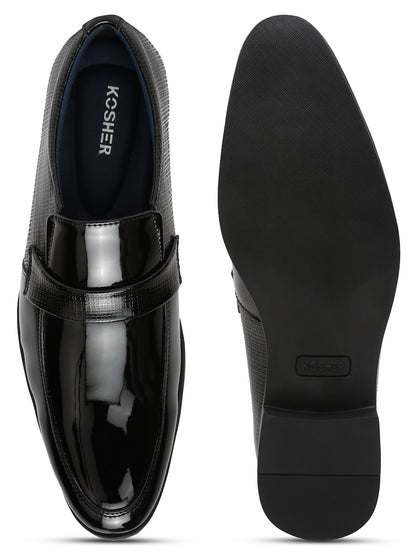 Kosher Black Color Men's Slip on Formal Shoes