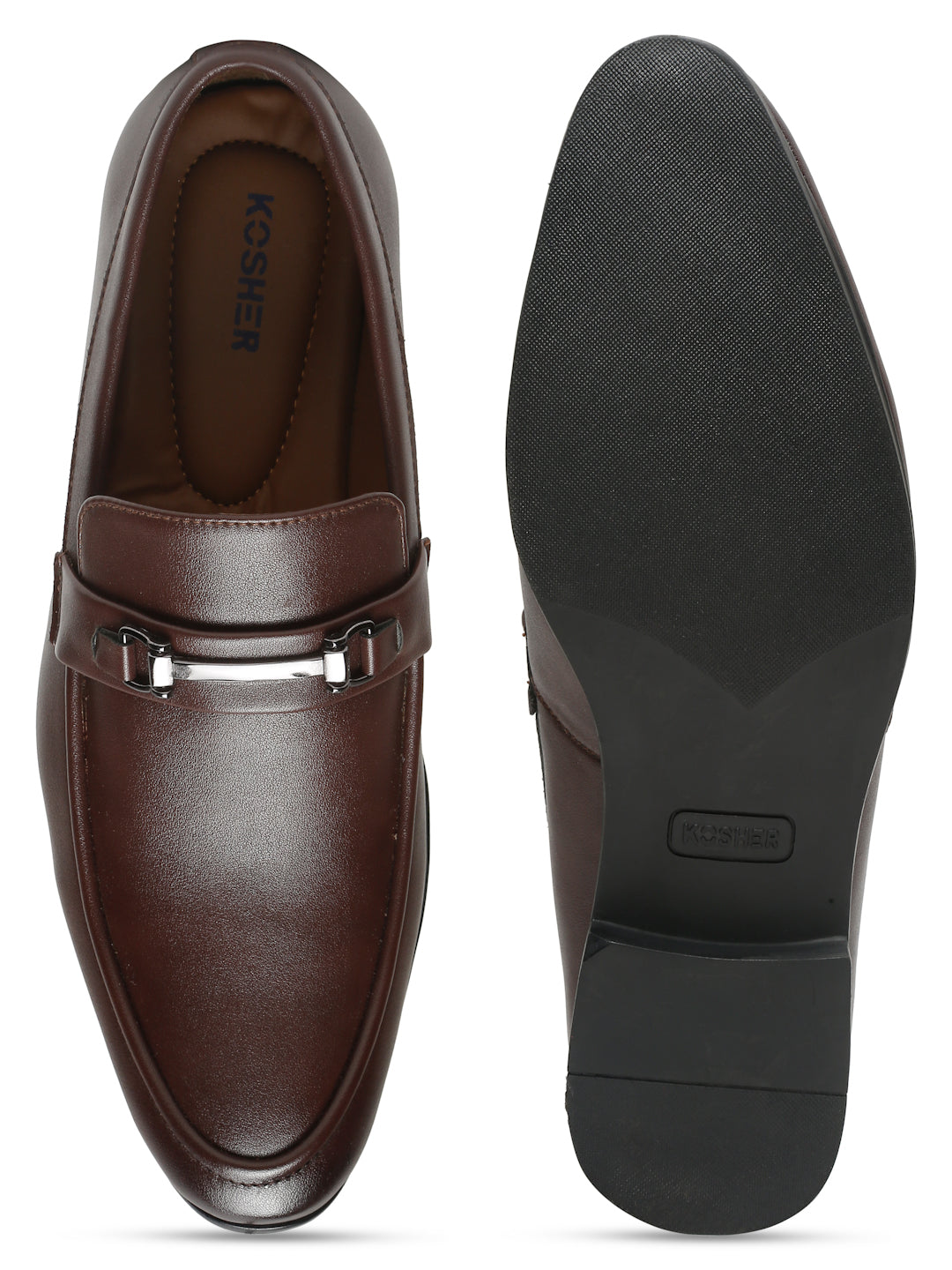 Kosher Brown Color Slip-on Formal Shoes
