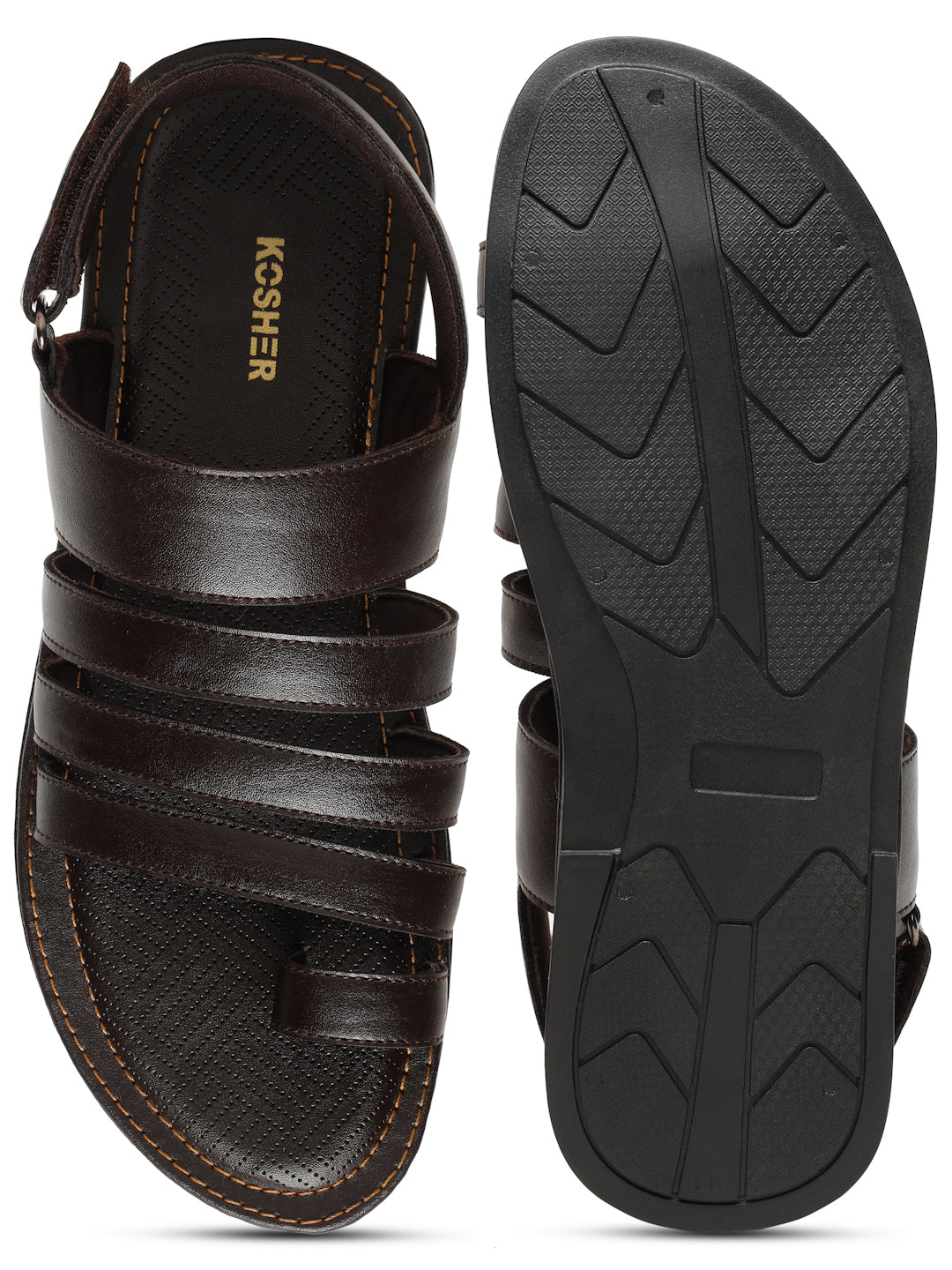 Kosher Brown Men's formal sandal