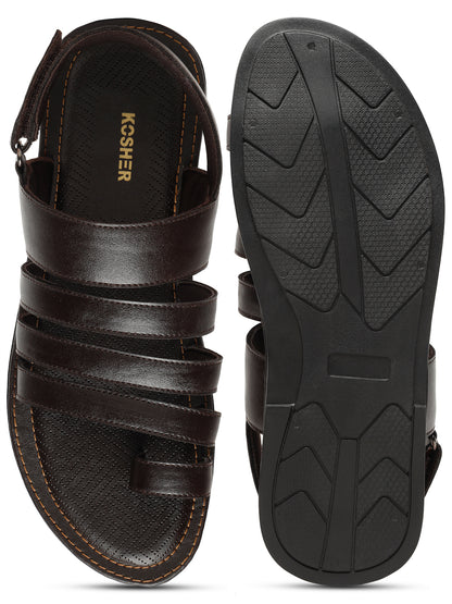 Kosher Brown Men's formal sandal