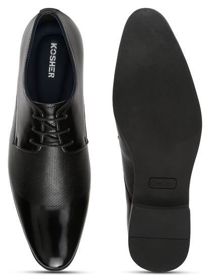 Kosher Black Color Lace-up Formal Shoes