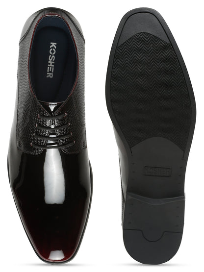 Kosher Wine Color Lace-up Formal Shoes