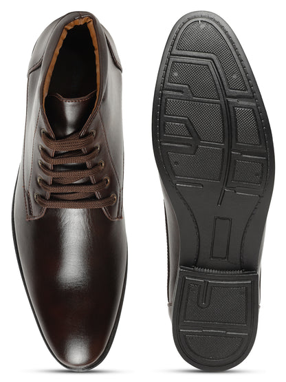 Kosher Brown color Lace-up Boot Shoes For Men