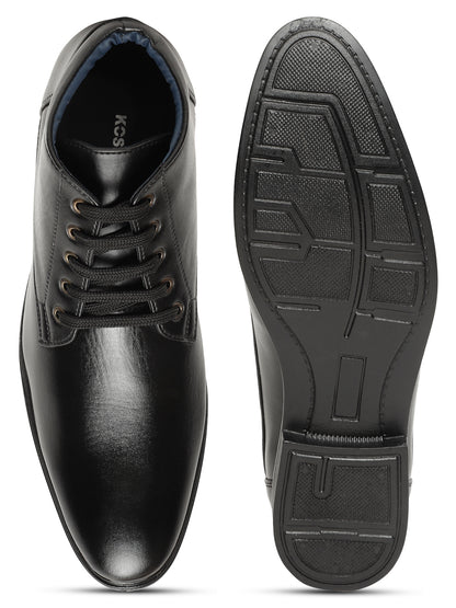 Kosher Black color Lace-up Boot Shoes For Men