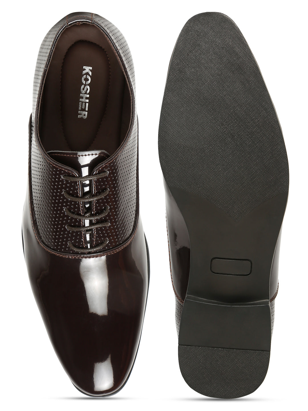 Kosher P.brown Color Lace-up Formal Shoes